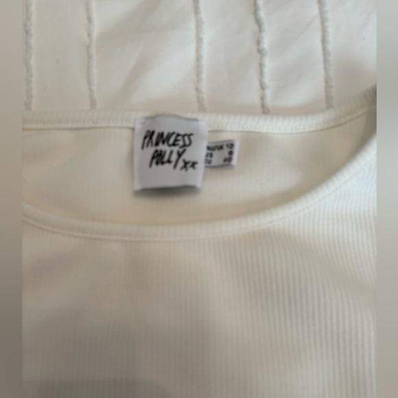 Princess Polly white cropped tank size 8 - Picture 2 of 2
